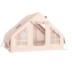 Tenda insuflável com saída para fogão e claraboia bomba bolsa upf30+ para 4 estações impermeável 5000+