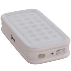 Colchão insuflável individual dobrável com bomba, enchimento em 3 min e esvaziamento em 2 min, bolsa, suporta 200 kg, 190x97x39 cm, caqui