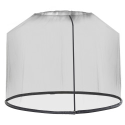 Rede mosquiteira para chapéus de sol de jardim ø3m cobertura de rede de chapéu de sol com zíper e tubo enchido com água para terraço balcão exterior preto