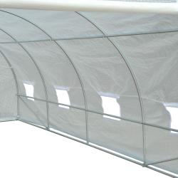 Estufa de jardim Tipo de túnel com 8 janelas e tampa de polietileno 600x300x200 cm Branco - Imagen 9