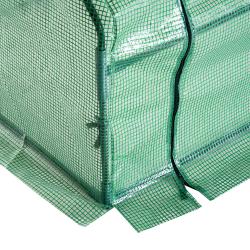 Estufa pequena com janelas - Cor verde - Tubos de aço e PE 140 g / m2 - 270x90x90cm - Imagen 6