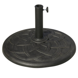 Base para chapéu de sol suporte para chapéu de sol de resina para jardim terraço exterior ø57x35cm preto e bronze